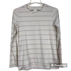 Mountain Hardwear Womens M Mighty Striped Long Sleeve Tee Top
